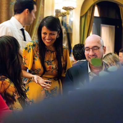 Engaging with guests.