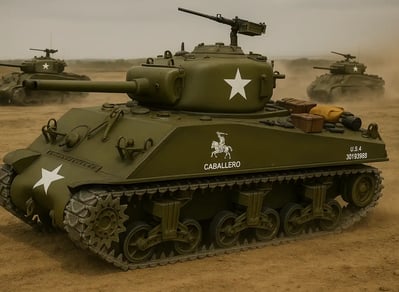 Tanque a control remoto en batalla