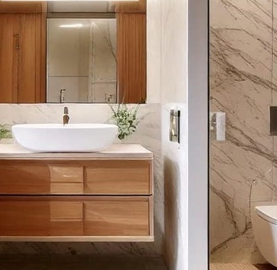 a bathroom with a toilet and a toilet