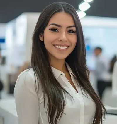 Modelos de protocolo sirviendo aperitivos durante un cóctel empresarial