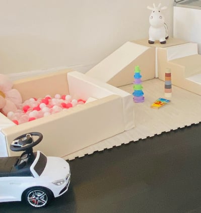 white & beige softplay for hire sussex