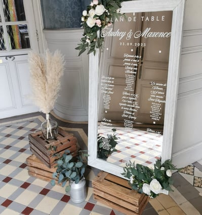 grand miroir vintage