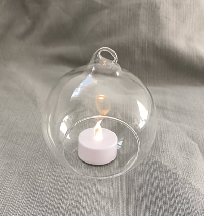 bougeoir boule et bougie led