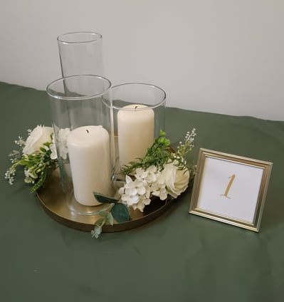 numéro de table doré