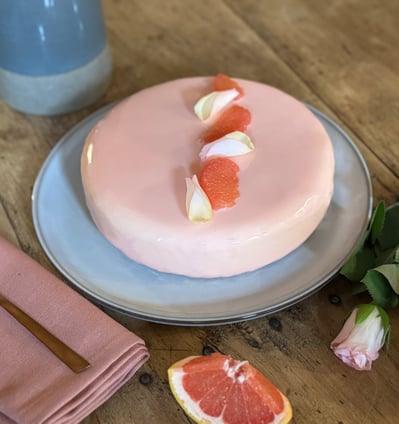 entremet rose pamplemousse