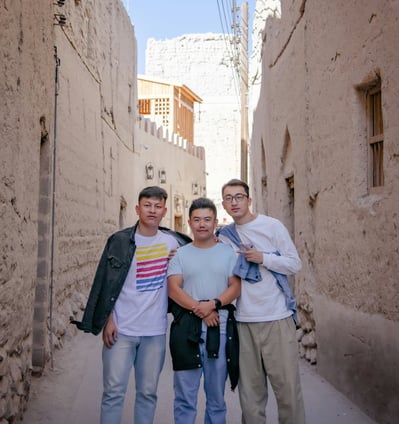 Tourists in Uzbekistan