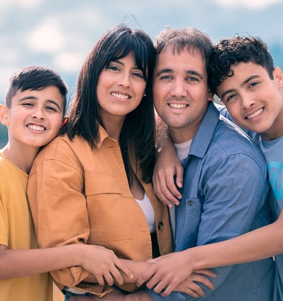 Sesión de fotos para familias en Bariloche. Fotografía familiar