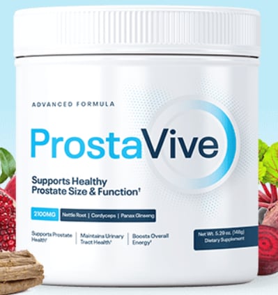 ProstaVive - supports healthy blood flow, prostate health and stronger urine flow