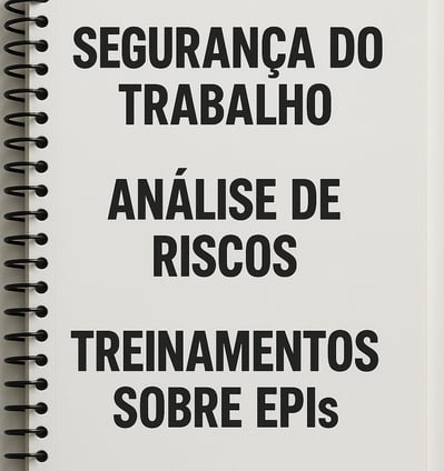 apostila de segurança do trabalho, análise de riscos e treinamentos sobre EPIs