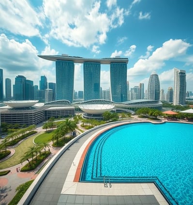 An iconic symbol of Singapore's modern skyline, Marina Bay Sands boasts a unique architectural desig