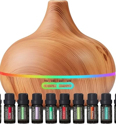 a wooden diffuser with a wooden diffuser and a wooden diffuser