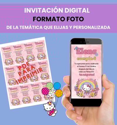 Invitaciones digitales infantiles formato foto - Celebraclick