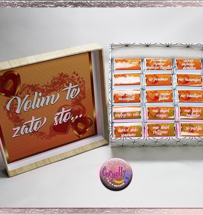 Čokoladica s personaliziranom porukom i imenom slavljenika