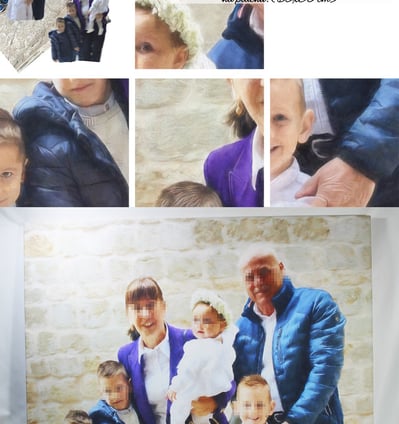 obiteljski portret po narudžbi u tehnici digitalnog tiska