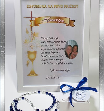 Set poklon okvira za sakramente prve pričesti