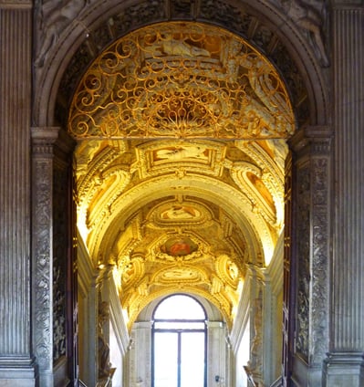 a staircase way in Doge`s Palace