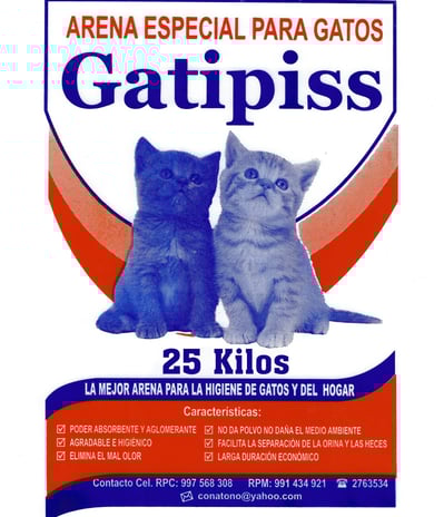 Arena para gatos en Lima