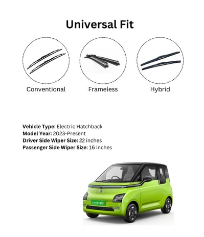 Prootto silicone-coated compact wiper blade for MG Comet EV