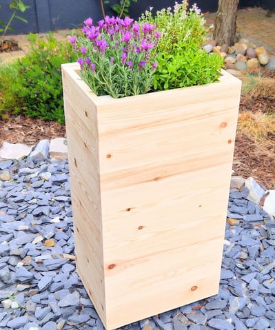 tall wooden planter made to size UK