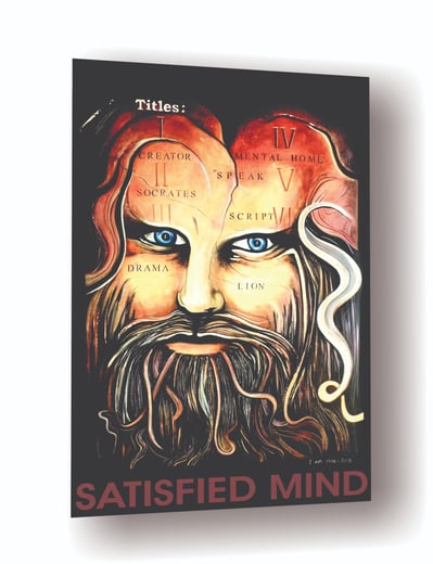 Socrates Face Satisfied Mind Male Lion Animal Spirit Portrait
