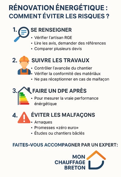 infographie tout savoir astuce pour rénovation maison Bretagne Rennes Vannes artisant RGE