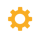 a yellow gearwheel with a black background