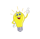 Emoji en forme d'ampoule avec un sourire, symbolisant une idée importante