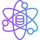 Vector icon of a brain and line graph symbolising machine learning and data science