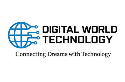 Digital world technology logo