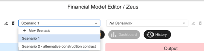Application de modélisation financière Peerception : création de scénarios