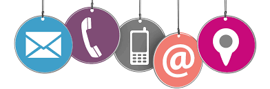 different forms of contact in handing balls such as a phone and the @ symbol