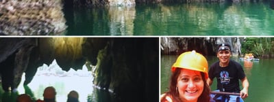 Foto da autora em Puerto Princesa, Filipinas.