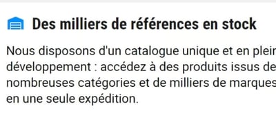 Vente en gros B2B