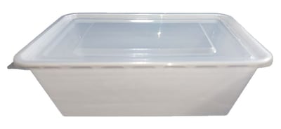 White Biriyani Box with transparent Lid