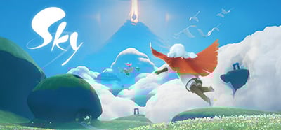 a cartoonish looking skyward with a sky background