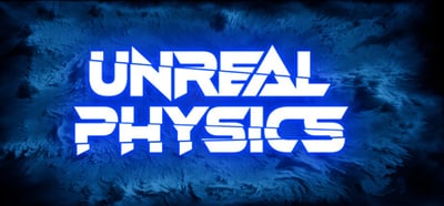 a blue and white unreall logo with the words unreall