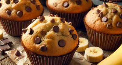 Vegan Chocolate Chip Banana Muffins (Egg-Free & Dairy-Free)