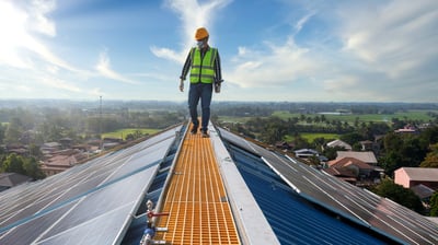 hombre trabajando en altura