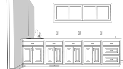 3D Coffee Bar Drawing