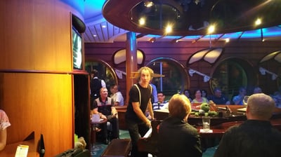 David Curtis Mutter entertains the crowd on Independence of The Seas