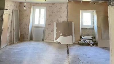 Chantier de rénovation d'une maison