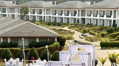 wedding reception setup at hotel in Pokhara