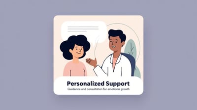 a doctor and a woman with a speech bubble