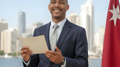 Person with visa of Qatar