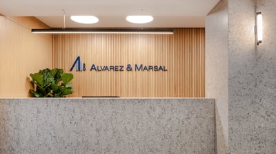 Entrata progetti uffici Alvarez & Marsal realizzato da BRB Engineering srl