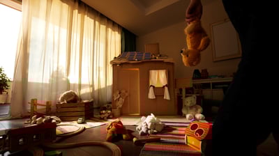 habitación de niños de hogar familiar