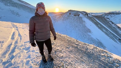 the hike from Hveragerði , Iceland