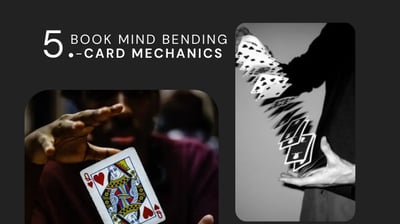 Magician performing a card trick during a live event in Bengaluru.