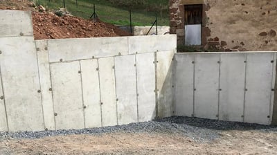 Construction de murs de soutènement