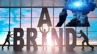 A person building a personal brand using AI
